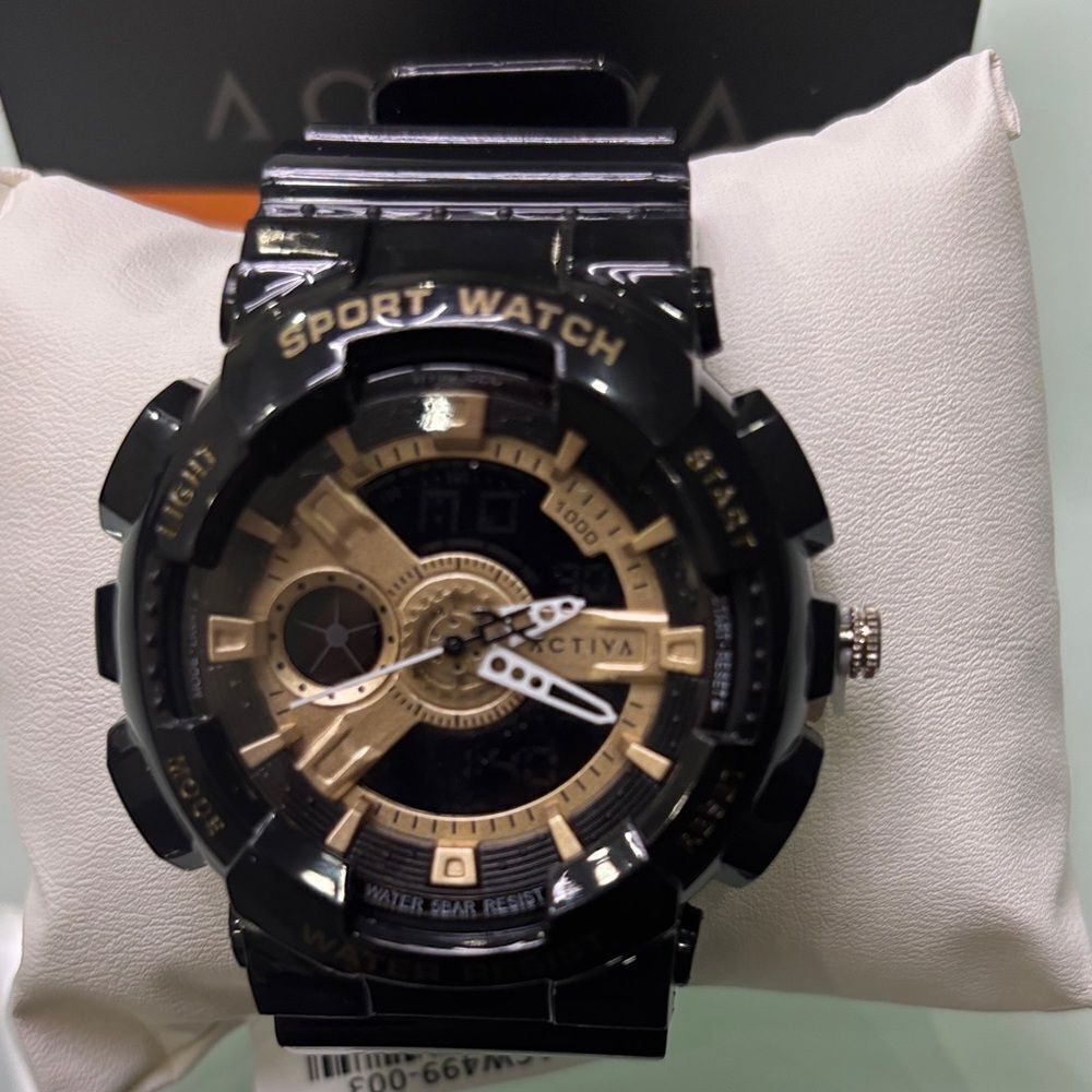 Ativa Men's Black and Gold Sport Watch